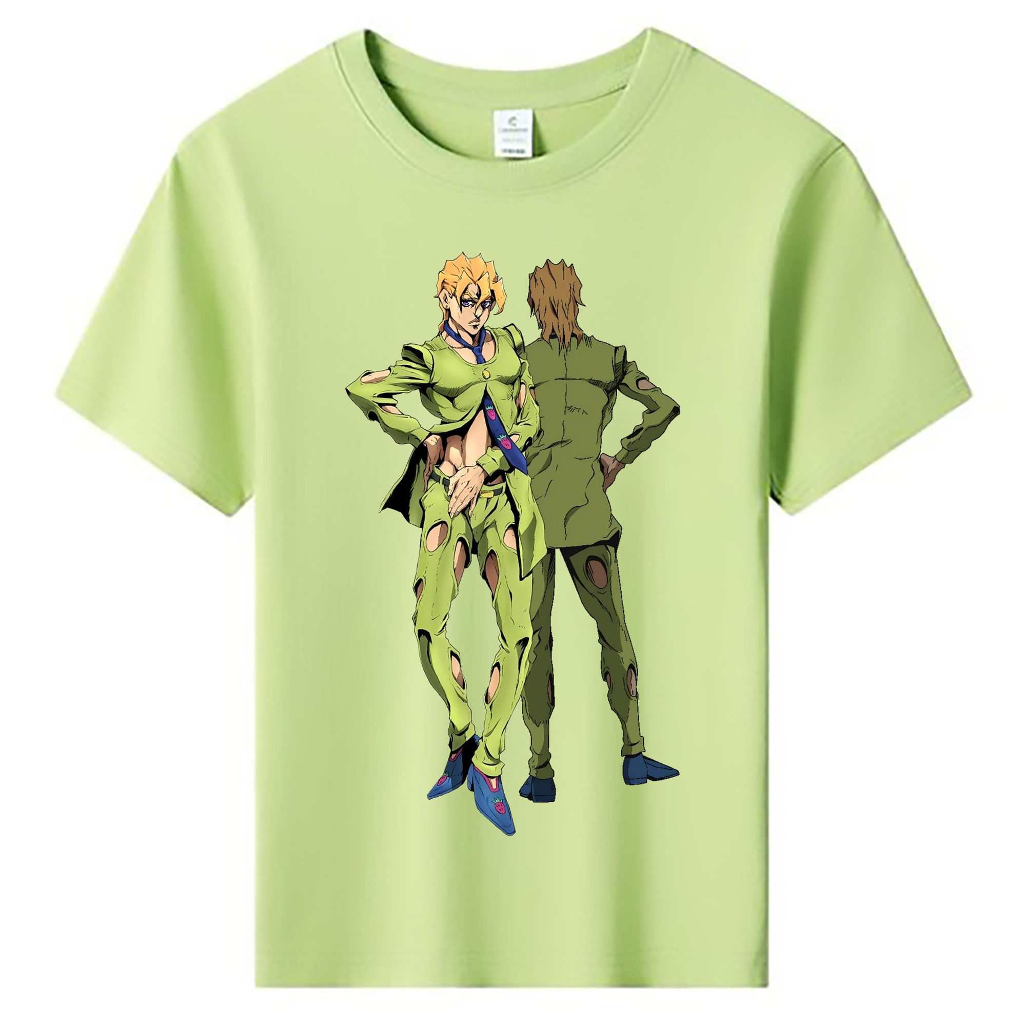 （画像用） ジョジョの奇妙な冒険 パンナコッタ?フー JoJo's Bizarre Adventure Pannacotta Fugo 綿100％キッズTシャツ（フロントプリント）